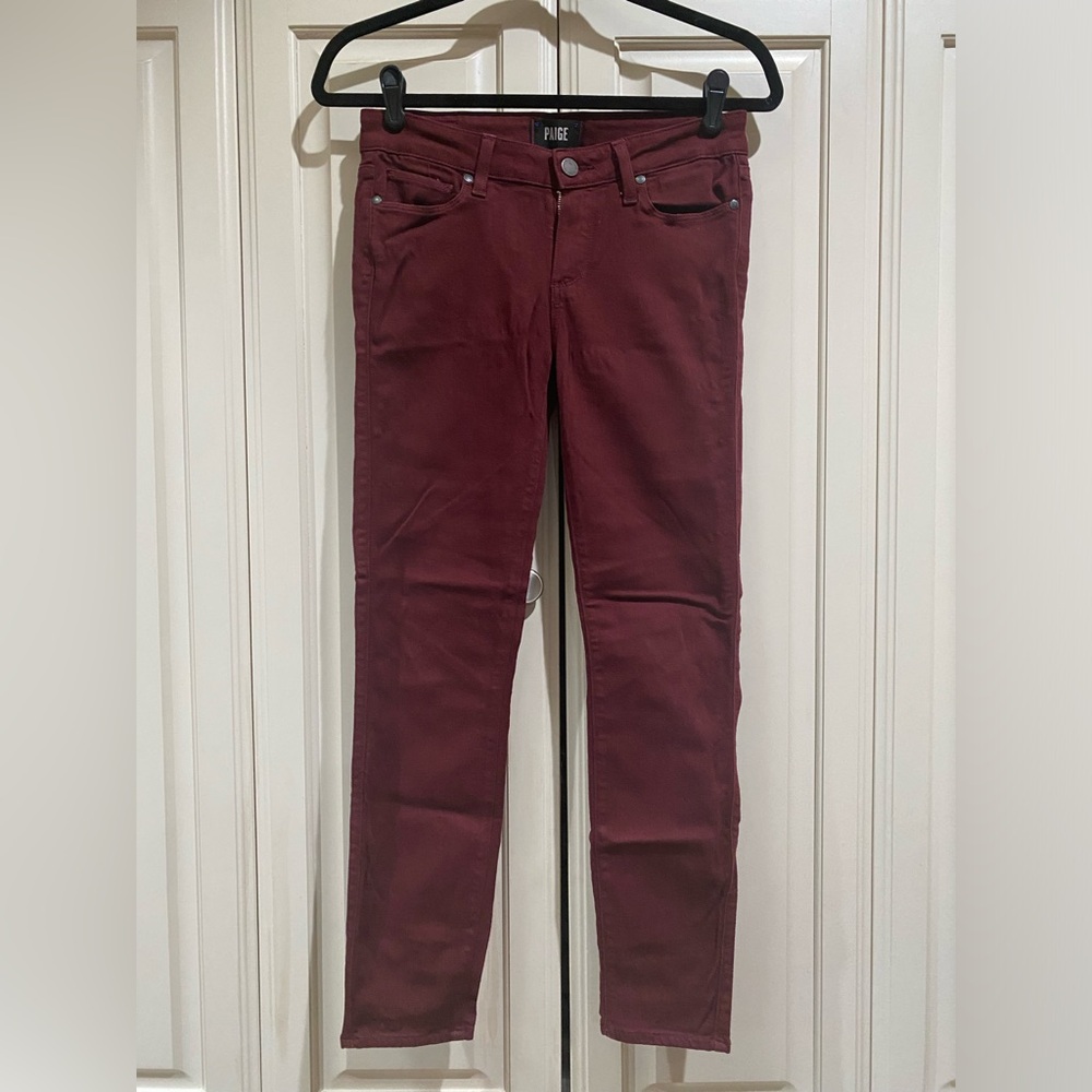 Paige burgundy jeggings